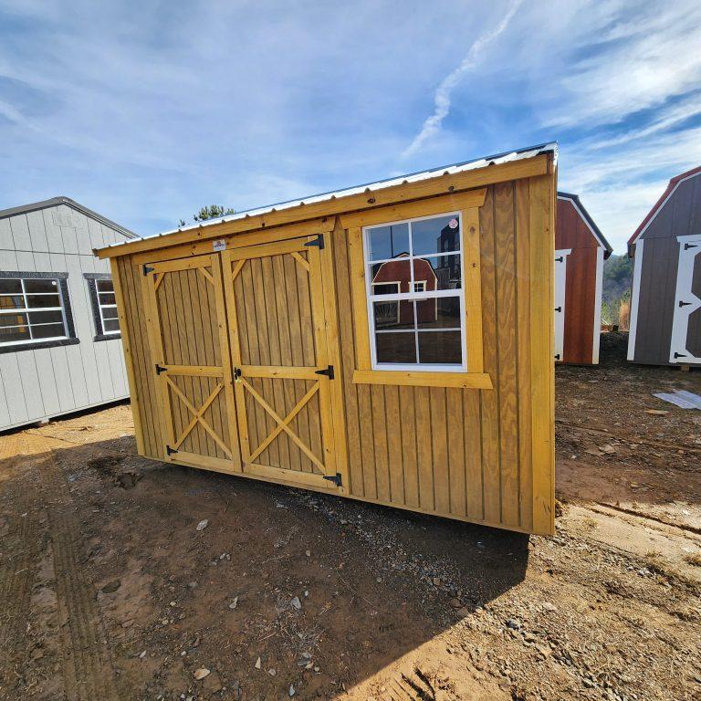 8×12 Utility Shed – Honey Gold -Center-#42E