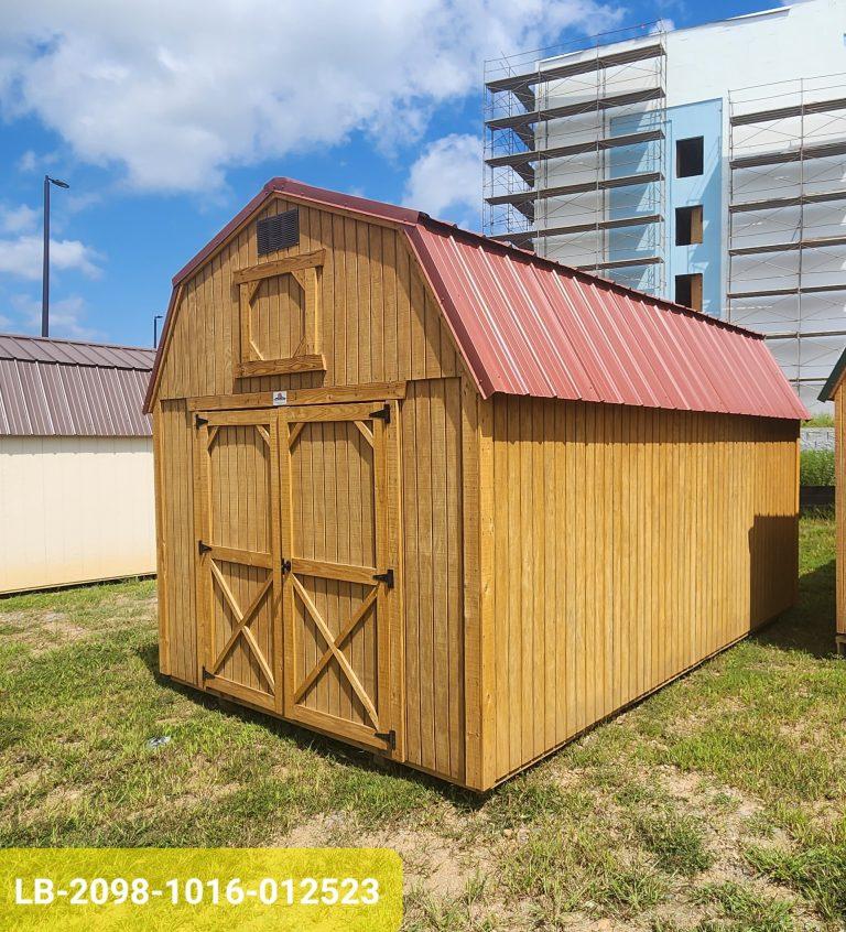 10×16 Lofted Barn – Honey Gold #27E – N