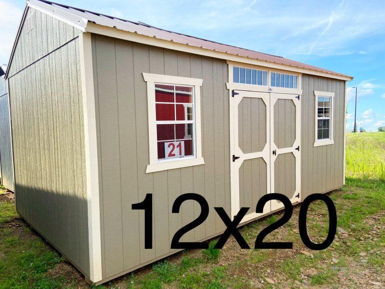 12×20 Utility Shed – Clay-NL-#21E