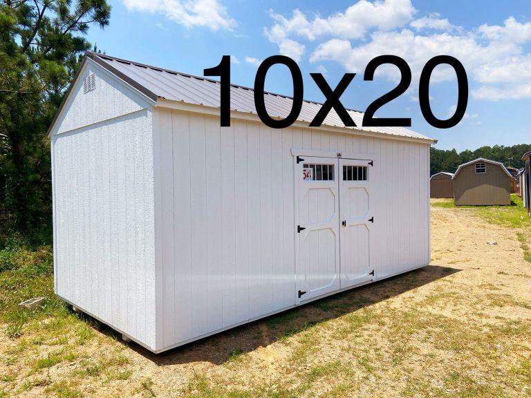 10×20 Utility Shed – Barn White