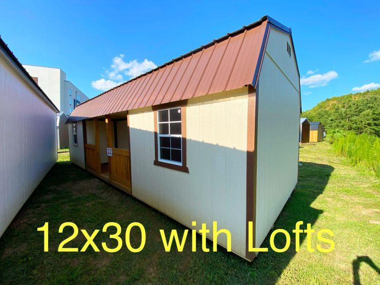 12×30 Lofted Side Porch Cabin – Navajo