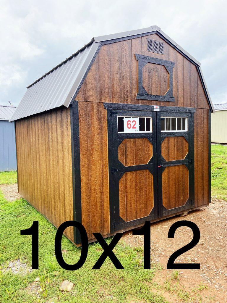 10×12 Lofted Barn – Urethane Chestnut