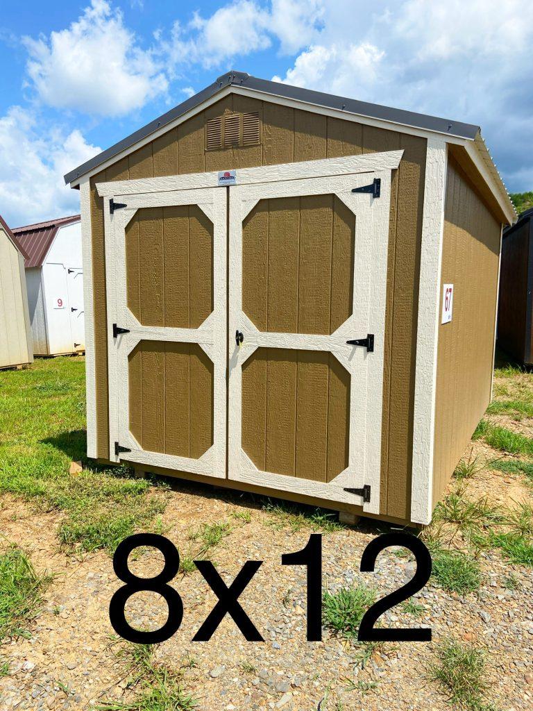 8×12 Utility Shed – Buckskin-#67E-nmid