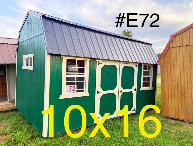 10×16 Lofted Barn – Evergreen-#72E-NL